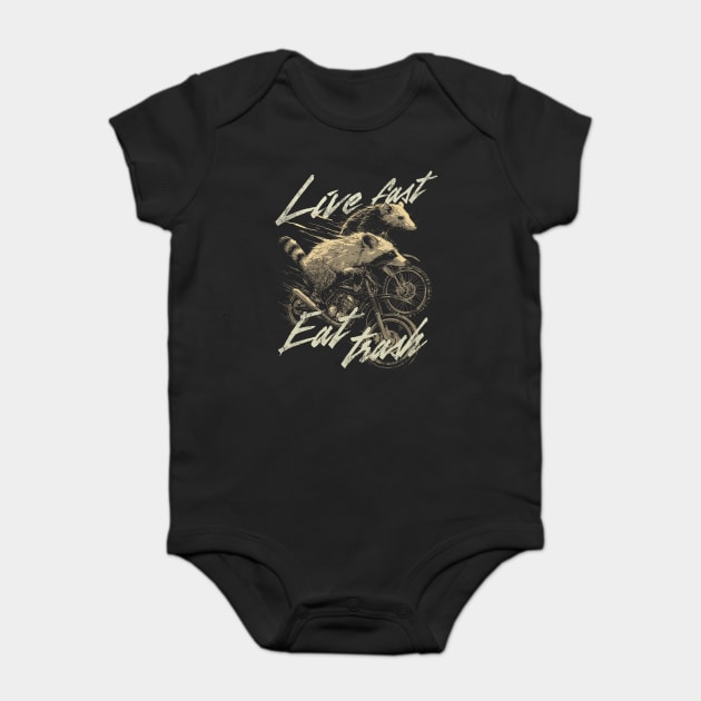 Live Fast Eat Trash Baby Bodysuit by GoshWow®